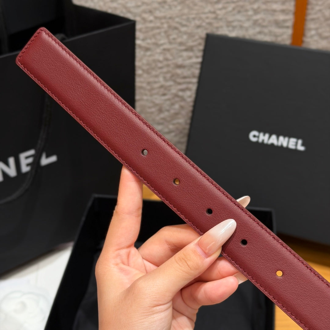 CC 3.0cm 2026 Métiers d'art Burgundy Gold Calfskin 209277