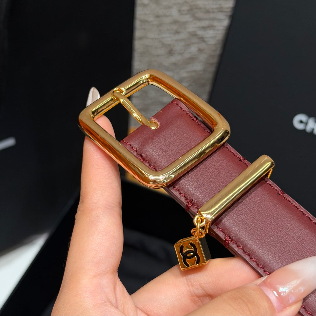 CC 3.0cm 2026 Métiers d'art Burgundy Gold Calfskin 209277