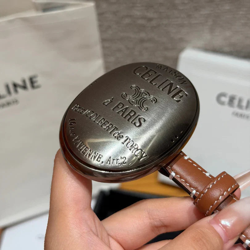 CL 2026 Maison Belt 1.3cm Silver Buckle Taurillon Leather