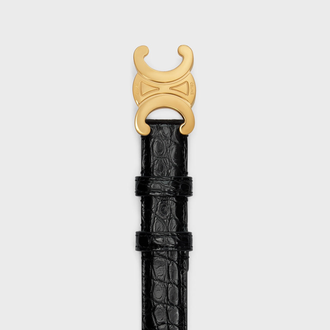 CEL Gold Buckle Belt 18mm Calfskin 176670