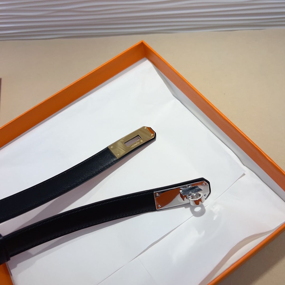 hm kelly belt 18mm black calfskin gold buckle