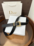CD 2026 Cannage Belt 2.5cm Smooth Calfskin