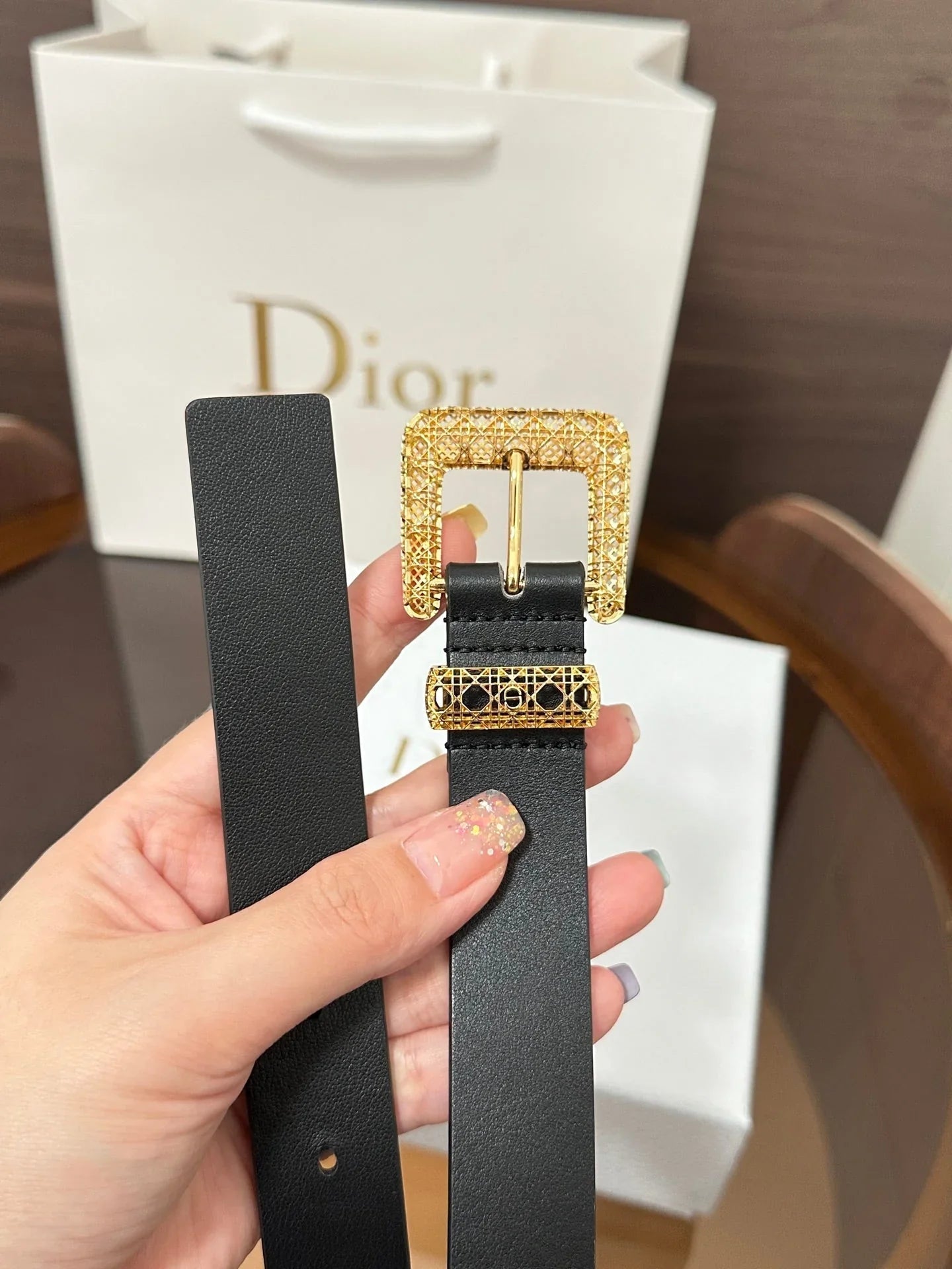 CD 2026 Cannage Belt 2.5cm Smooth Calfskin