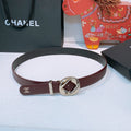CC Pre 26s Belt 3.0cm Burgundy Light Gold Calfskin 203375
