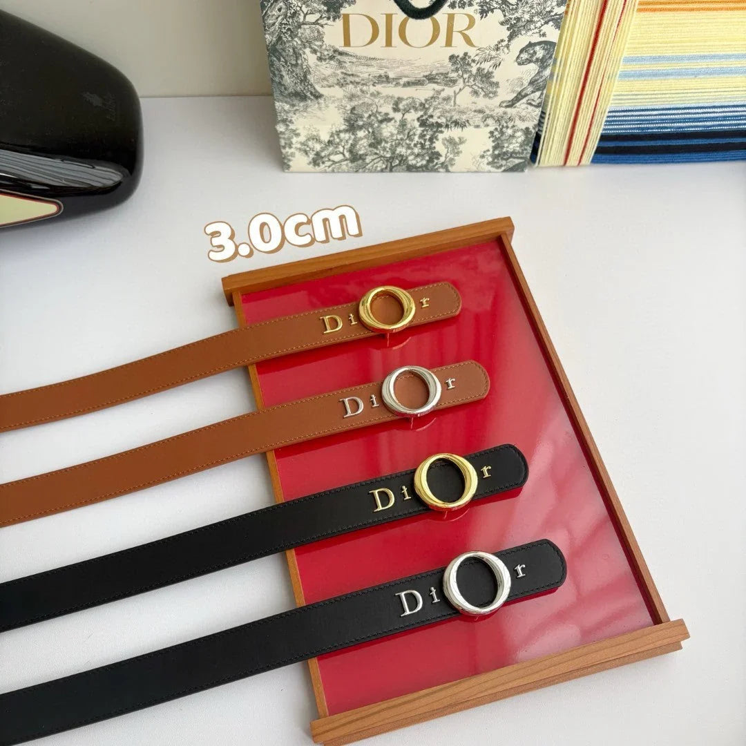 CD 2026 My Dior Belt 3.0cm Smooth Calfskin 116705