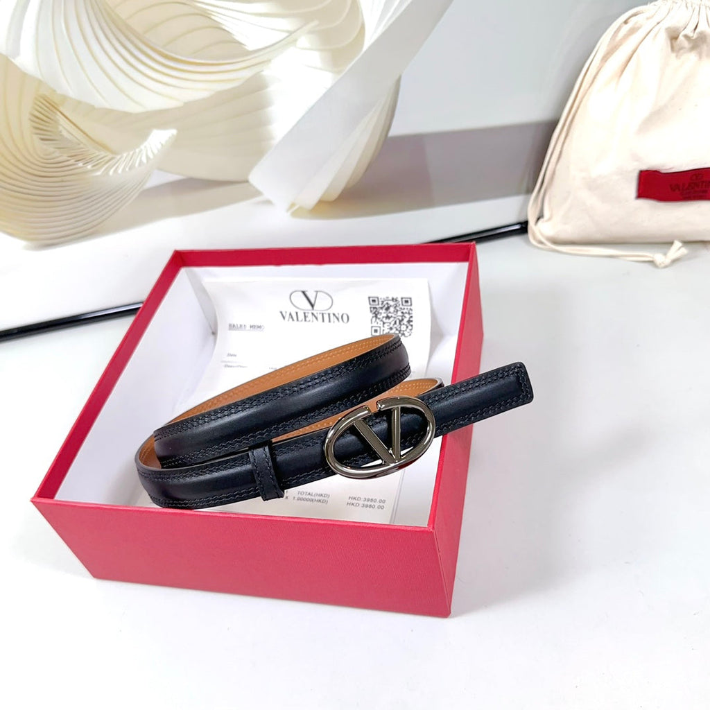The Bold Edition Belt 20mm Black Brown Calfskin Black Buckle