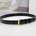 CEL Gold Western 25mm Belt Black Cowhide 181040