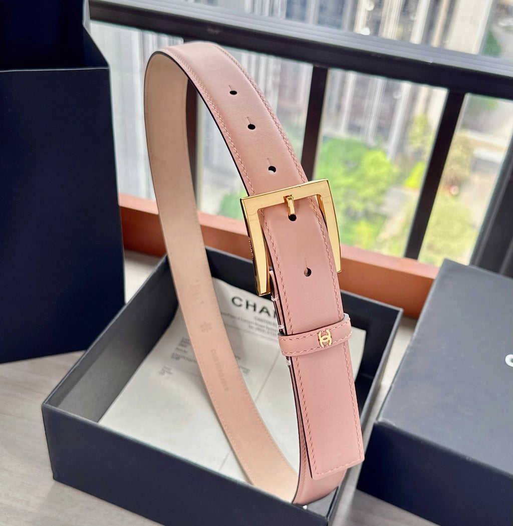 CC Belt 3cm Light Pink Cowhide 202942