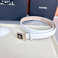 CC 3.0cm Belt White Lambskin 209360
