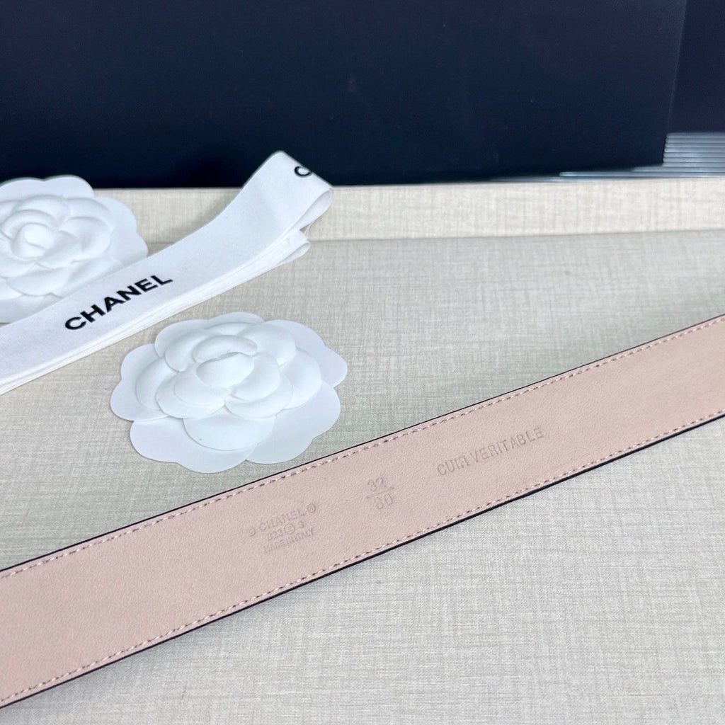 CC 3.0cm Belt Black Crocodile-Embossed 209363