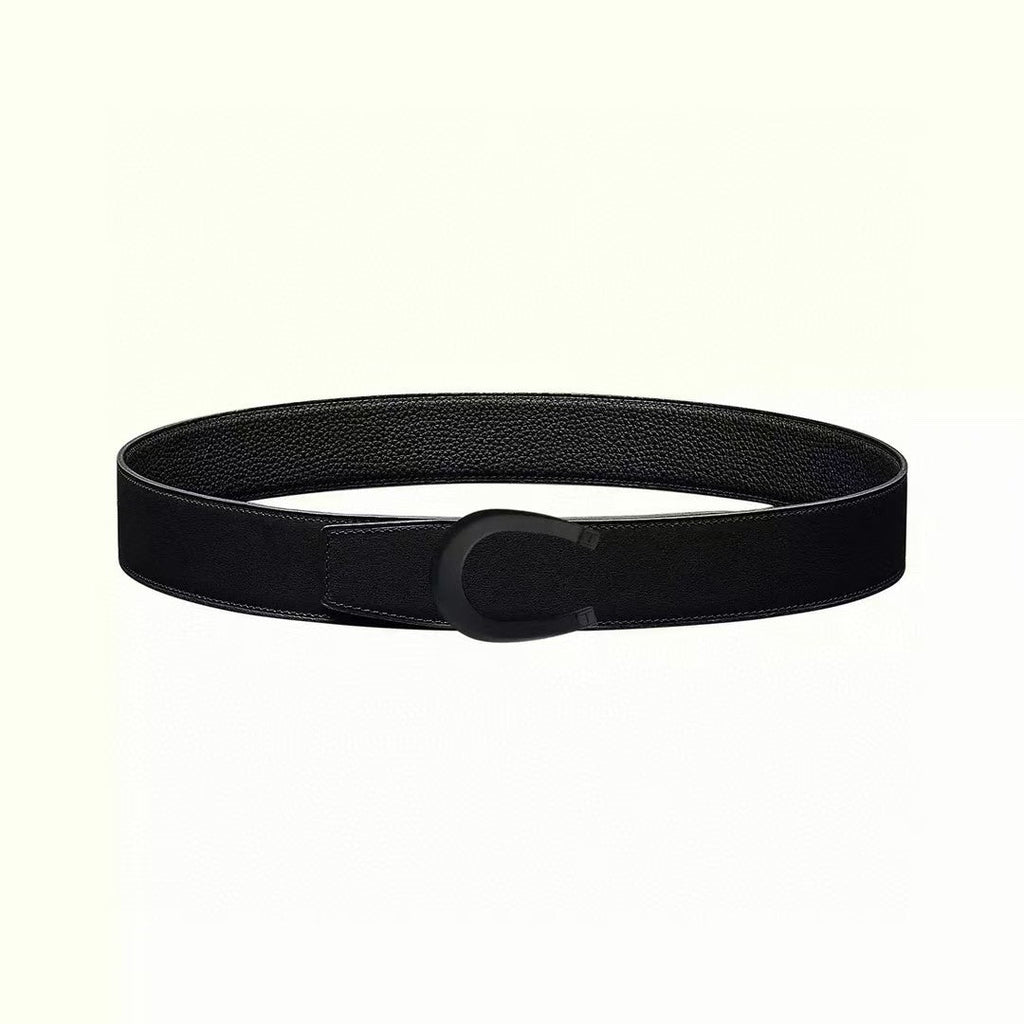 HM Luck Buckle Belt 38mm Black Calfskin 187507