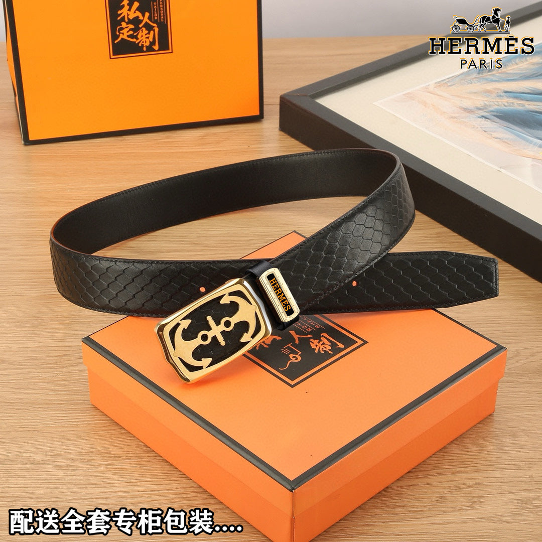 HM Constance Belt 38mm Black Original Leather 619665