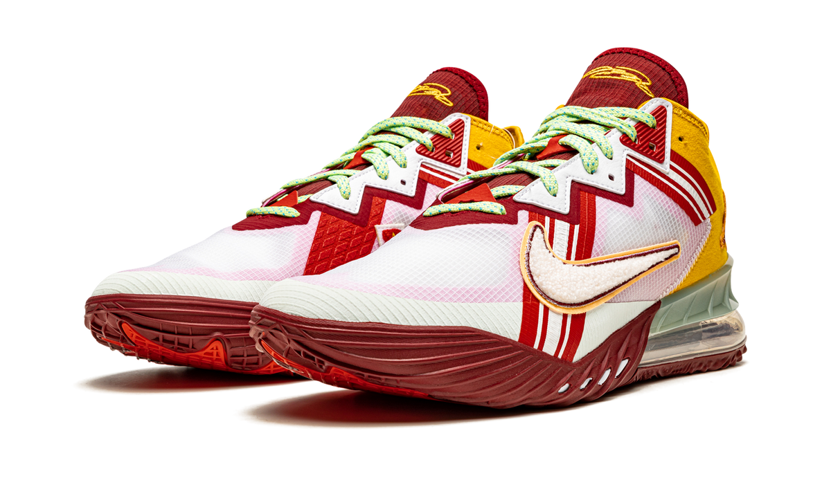 LeBron 18 Low "Mimi Plange Higher Learning" CV7562 102