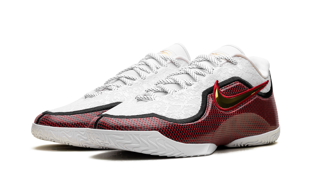 LeBron 23 Grand Opening "White Metallic Gold University Red Black (Solid Outsole)" IB9563 100