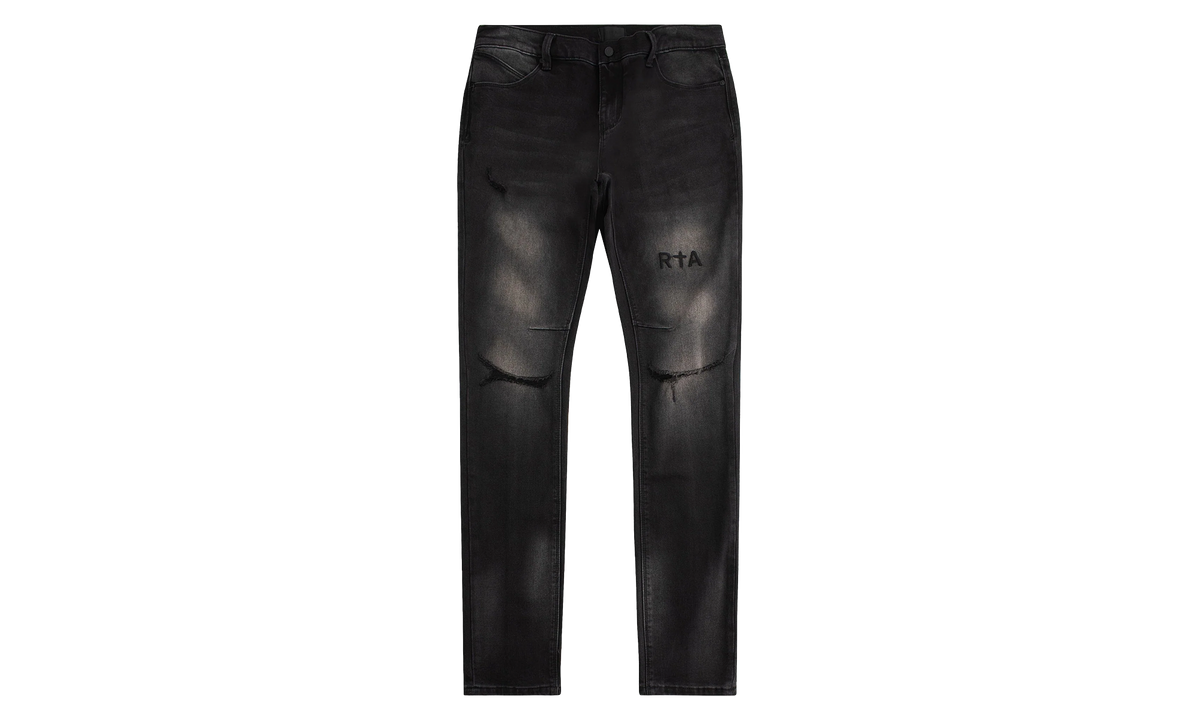 Clayton Faded Black Distressed Denim "Black" MF24D837 B1182FDBKD